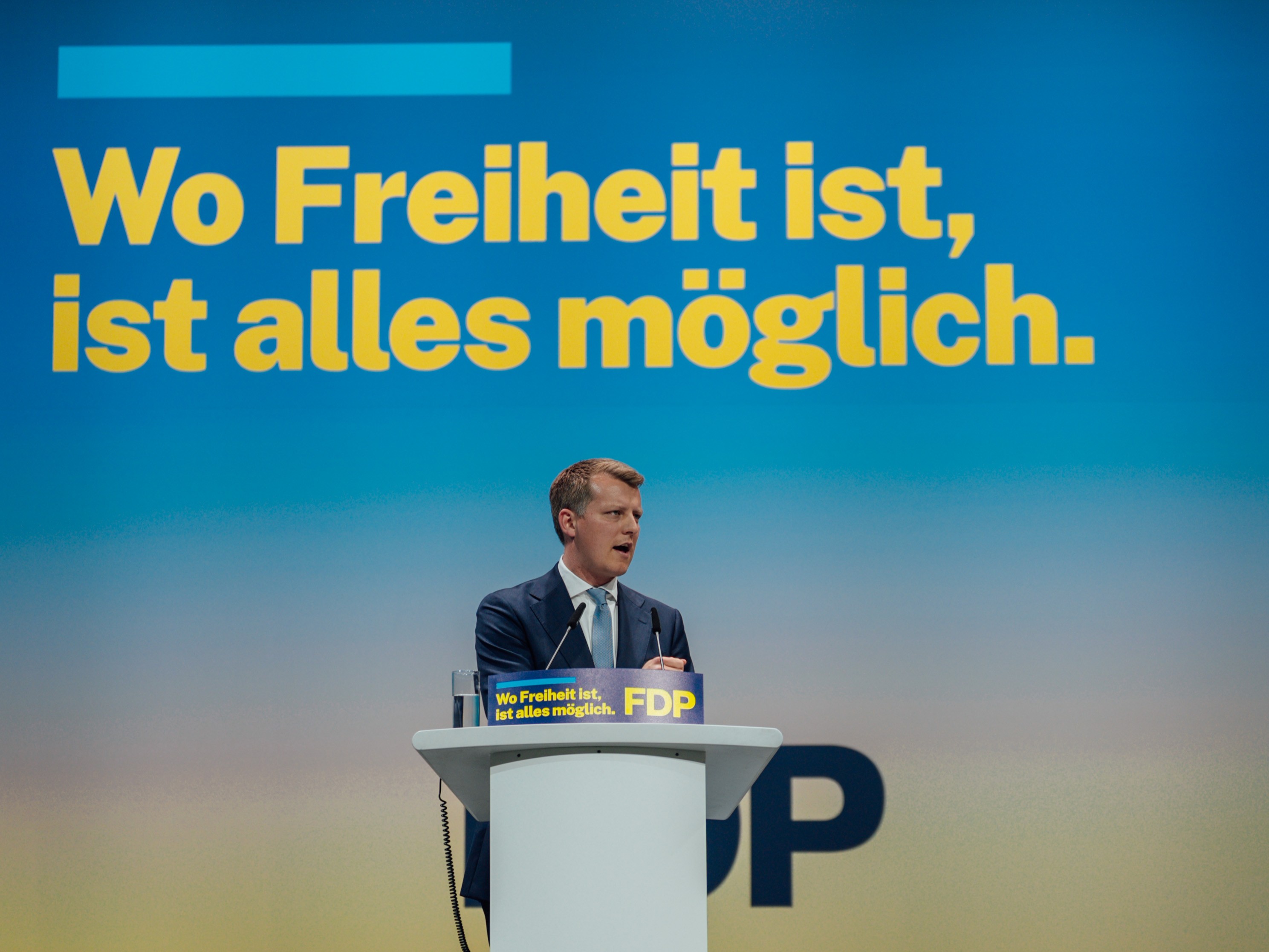 Henning Höne auf dem Bundesparteitag in Berlin